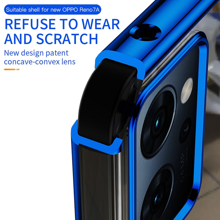 For OPPO Reno7 A Electroplating Ring Holder Transparent Phone Case