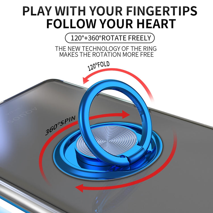 For OPPO Reno7 A Electroplating Ring Holder Transparent Phone Case
