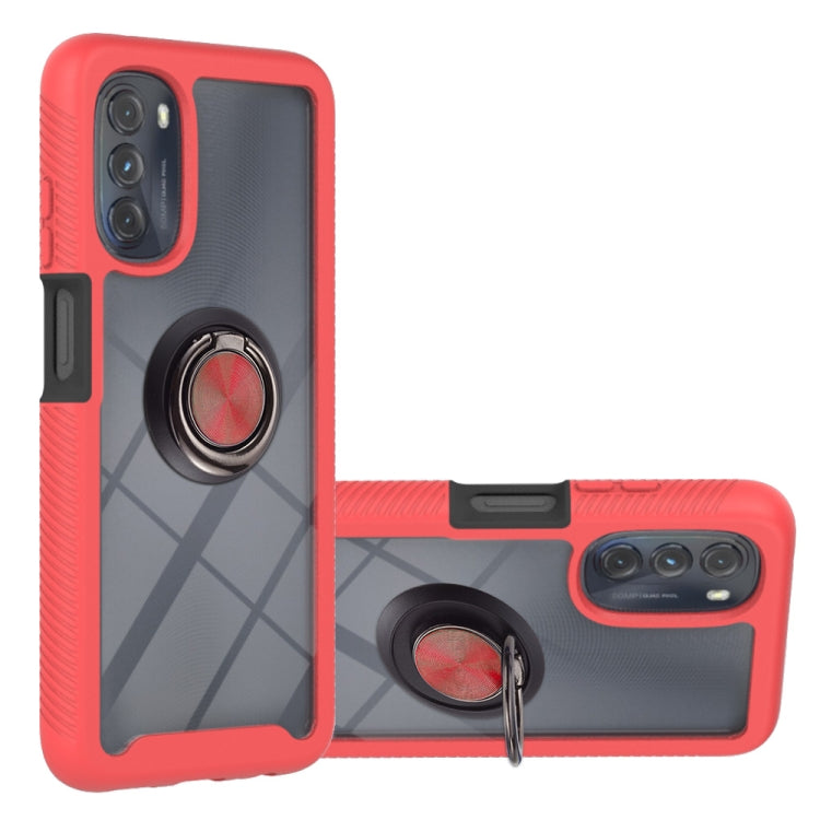Starry Sky Solid Color Series PC + TPU Case with Ring Holder & Magnetic Function For Motorola Moto G Stylus 2022 4G