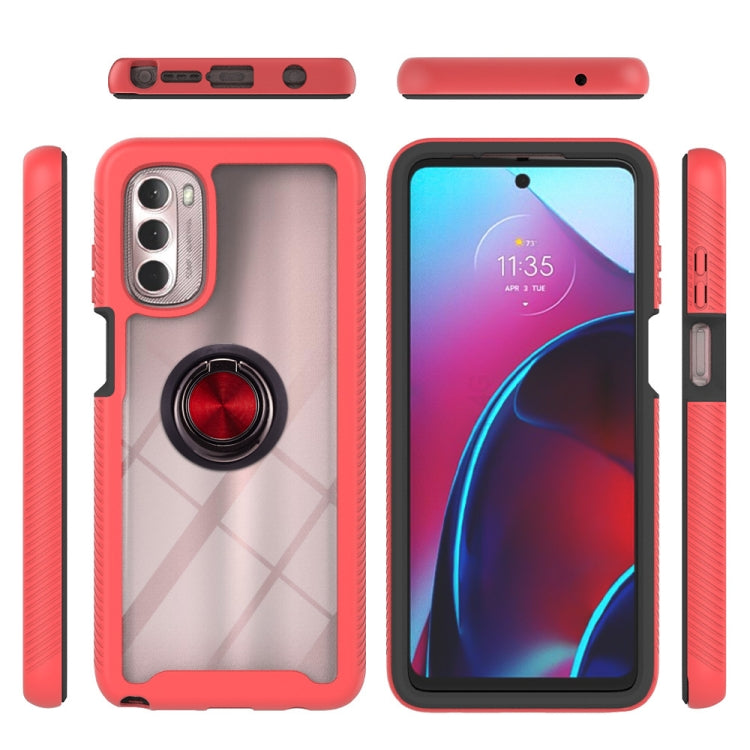 Starry Sky Solid Color Series PC + TPU Case with Ring Holder & Magnetic Function For Motorola Moto G Stylus 2022 4G