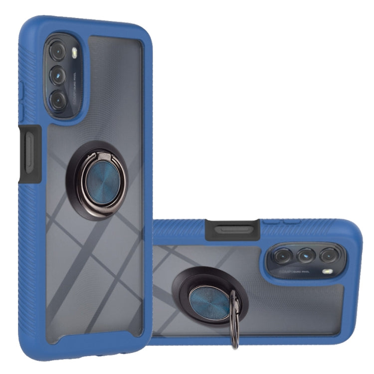 Starry Sky Solid Color Series PC + TPU Case with Ring Holder & Magnetic Function For Motorola Moto G Stylus 2022 4G