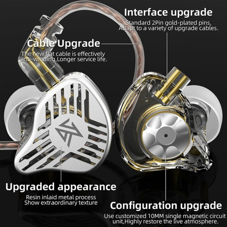 KZ-EDS 1.2m Dynamic Fashion Trend In-Ear Headphones, Style:With Microphone