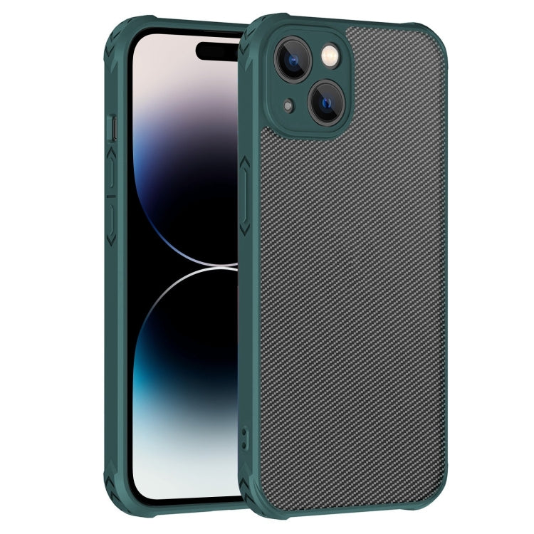 For iPhone 14 Pro Carbon Fiber PC + TPU Case