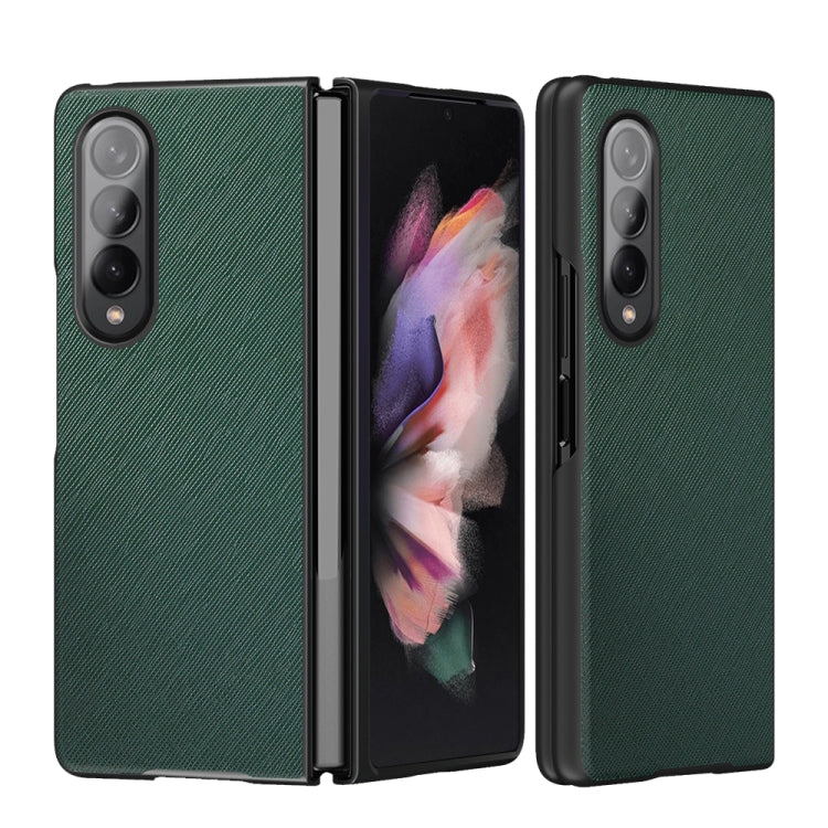 For Samsung Galaxy Z Fold4 5G Cross Pattern Foldable Protective Phone Case