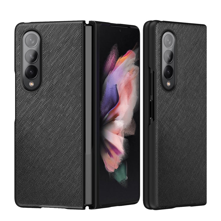 For Samsung Galaxy Z Fold4 5G Cross Pattern Foldable Protective Phone Case