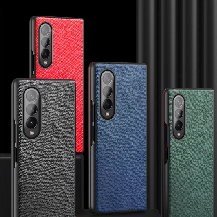 For Samsung Galaxy Z Fold4 5G Cross Pattern Foldable Protective Phone Case