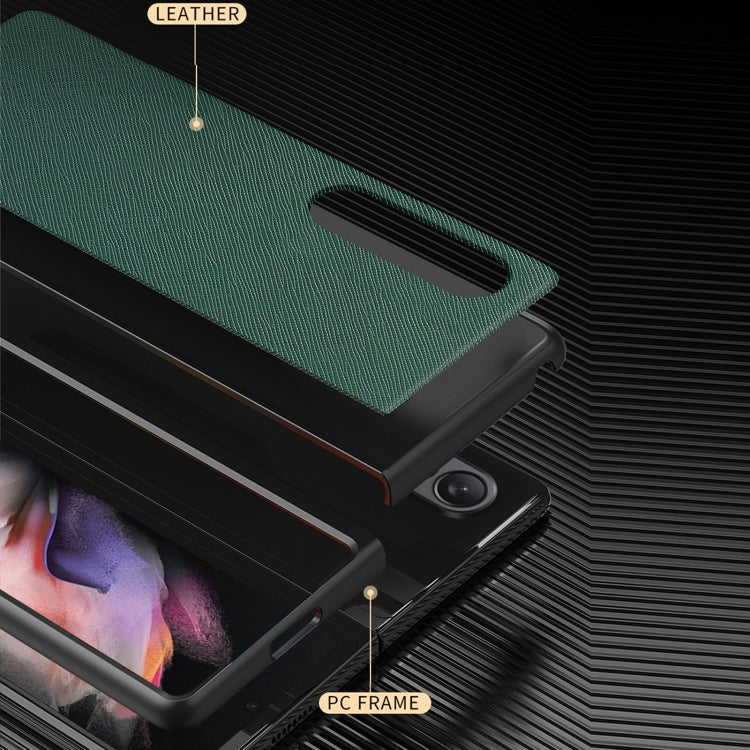 For Samsung Galaxy Z Fold4 5G Cross Pattern Foldable Protective Phone Case