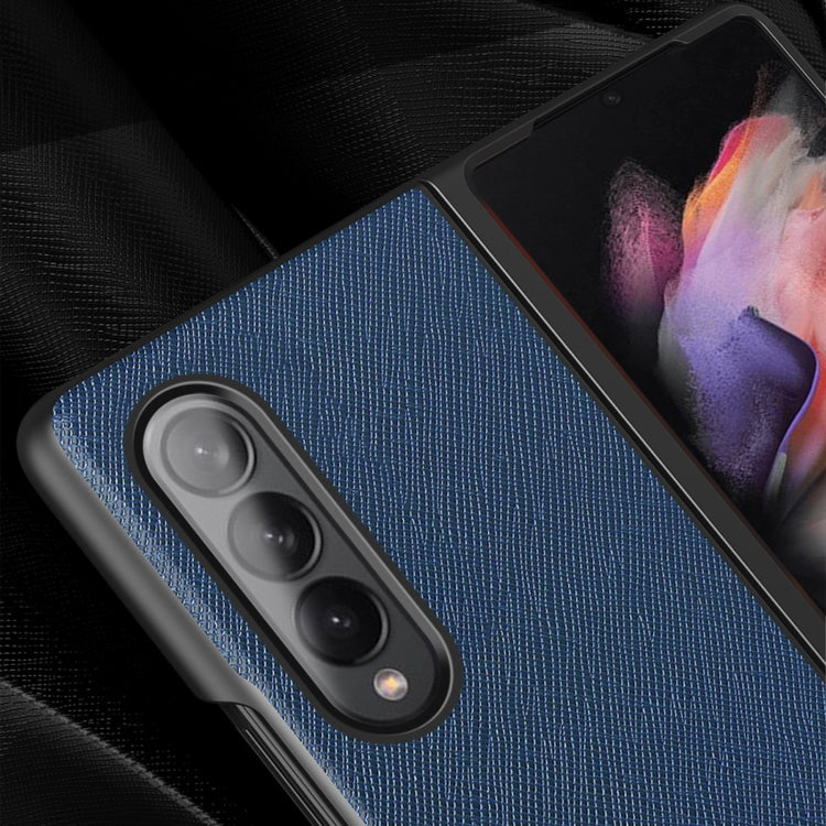 For Samsung Galaxy Z Fold4 5G Cross Pattern Foldable Protective Phone Case
