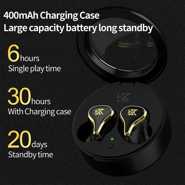 KZ-SK10 PRO Ring Iron Sports Wireless Bluetooth TWS Headphones(Black)