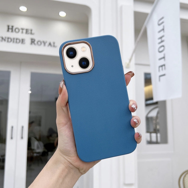 Electroplated Leather Texture Phone Case For iPhone 14 Max