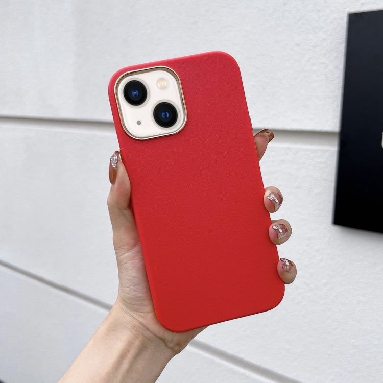 Electroplated Leather Texture Phone Case For iPhone 14 Max