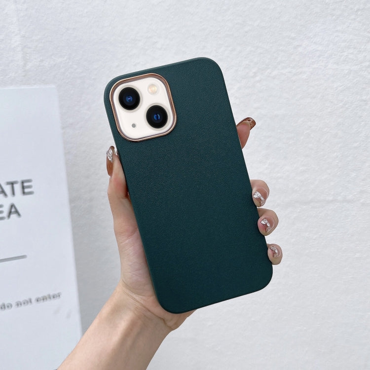 Electroplated Leather Texture Phone Case For iPhone 14 Max