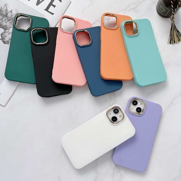 Liquid Silicone Electroplating + Flannel Phone Case For iPhone 14 Max