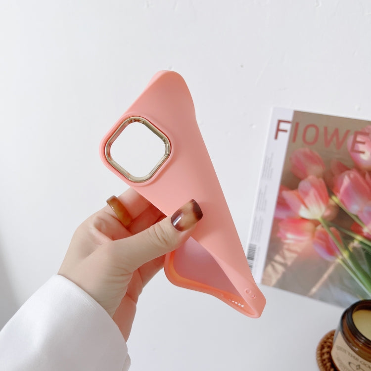 For iPhone 14 Liquid Silicone Electroplating + Flannel Phone Case