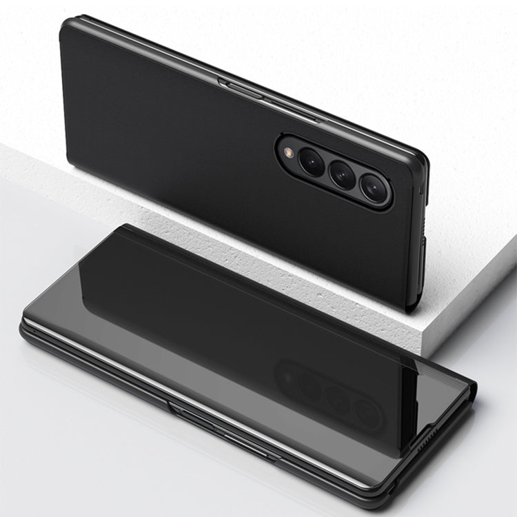 For Samsung Galaxy Z Fold4 5G Single Electroplating Flip Mirror Shockproof Phone Case