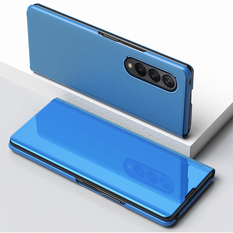For Samsung Galaxy Z Fold4 5G Single Electroplating Flip Mirror Shockproof Phone Case