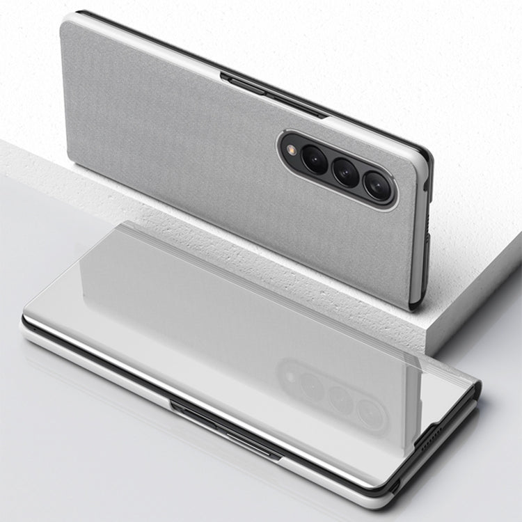 For Samsung Galaxy Z Fold4 5G Single Electroplating Flip Mirror Shockproof Phone Case
