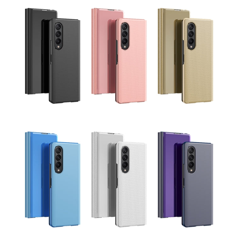For Samsung Galaxy Z Fold4 5G Single Electroplating Flip Mirror Shockproof Phone Case
