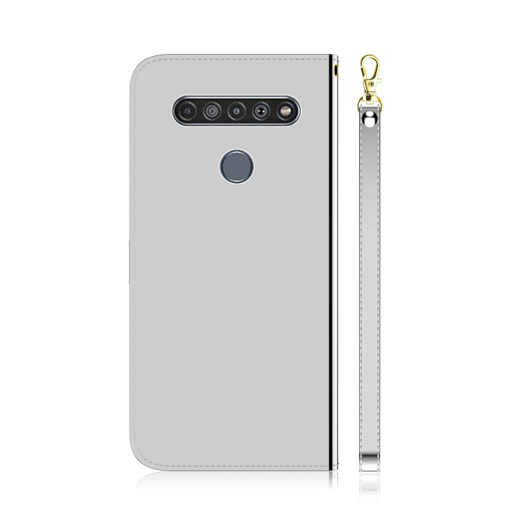 For LG K61 Lmitated Mirror Surface Horizontal Flip Leather Case with Holder & Card Slots & Wallet & Lanyard