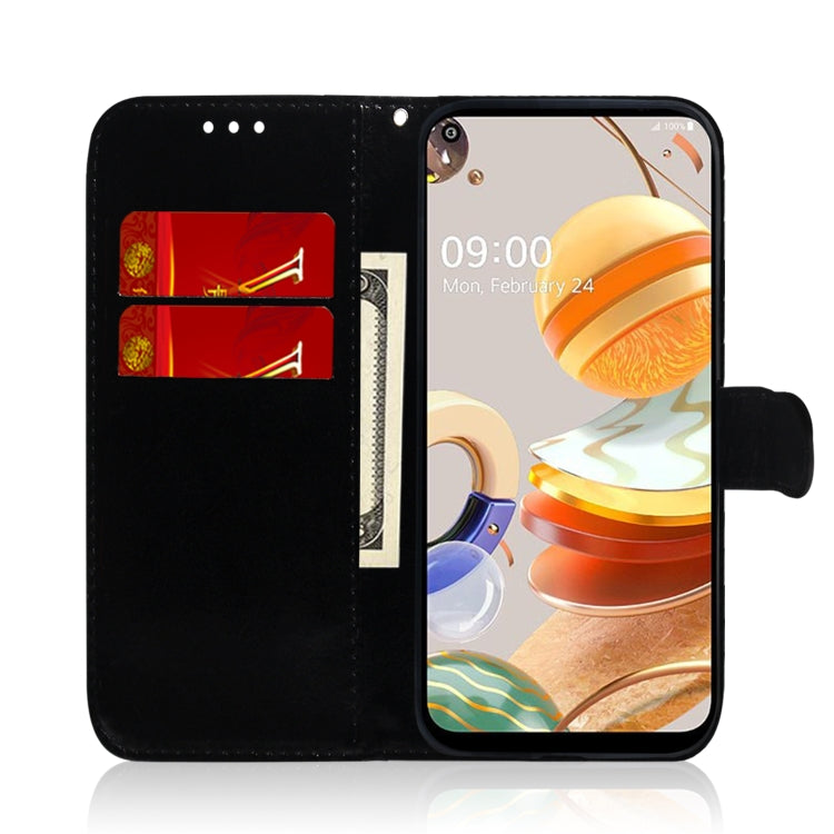 For LG K61 Lmitated Mirror Surface Horizontal Flip Leather Case with Holder & Card Slots & Wallet & Lanyard