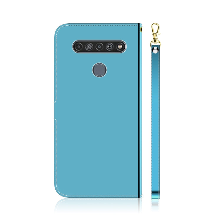 For LG K61 Lmitated Mirror Surface Horizontal Flip Leather Case with Holder & Card Slots & Wallet & Lanyard