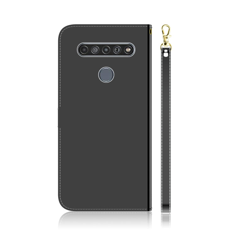 For LG K61 Lmitated Mirror Surface Horizontal Flip Leather Case with Holder & Card Slots & Wallet & Lanyard
