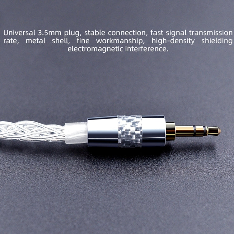 KZ OFC 0.75mm Standard Pin High-Purity Silver-Plated 152 Pin Headphone Upgrade Cable,Length: 1.2m For ZS10PRO(Section C)