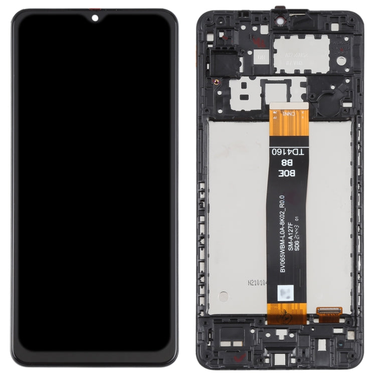 Original LCD Screen For Samsung Galaxy A12 Nacho SM-A127F Digitizer Full Assembly with Frame