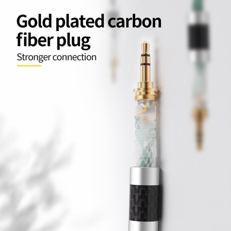 KZ 90-11 2pin 0.75mm Gold Plated Pin 8 Strand Braided Mesh Headphone Upgrade Cable(Transparent Green)