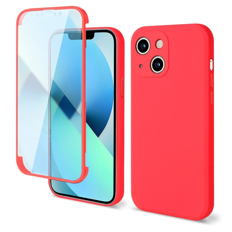 For iPhone 14 Imitation Liquid Silicone 360 Full Body Phone Case