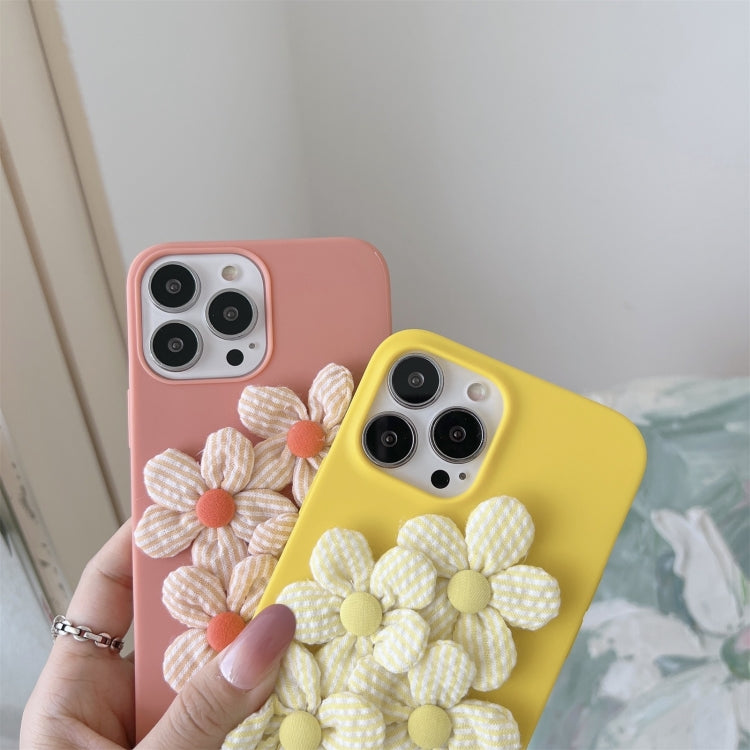 For iPhone 14 Pro Max Four Flowers Hand Strap Phone Case