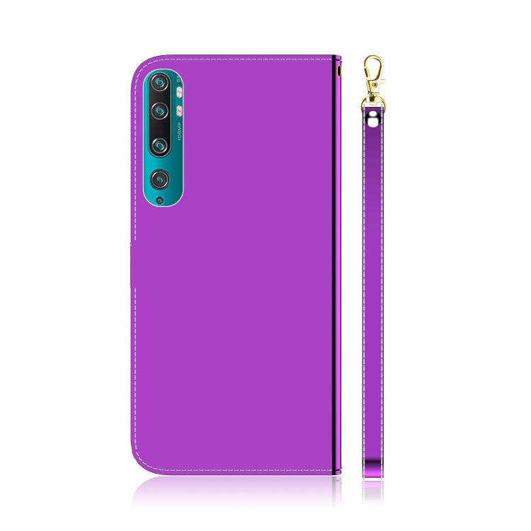 For Xiaomi Mi Note 10 Lmitated Mirror Surface Horizontal Flip Leather Case with Holder & Card Slots & Wallet & Lanyard