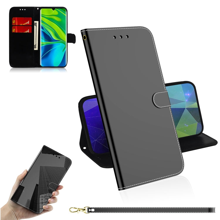 For Xiaomi Mi Note10 Pro Lmitated Mirror Surface Horizontal Flip Leather Case with Holder & Card Slots & Wallet & Lanyard