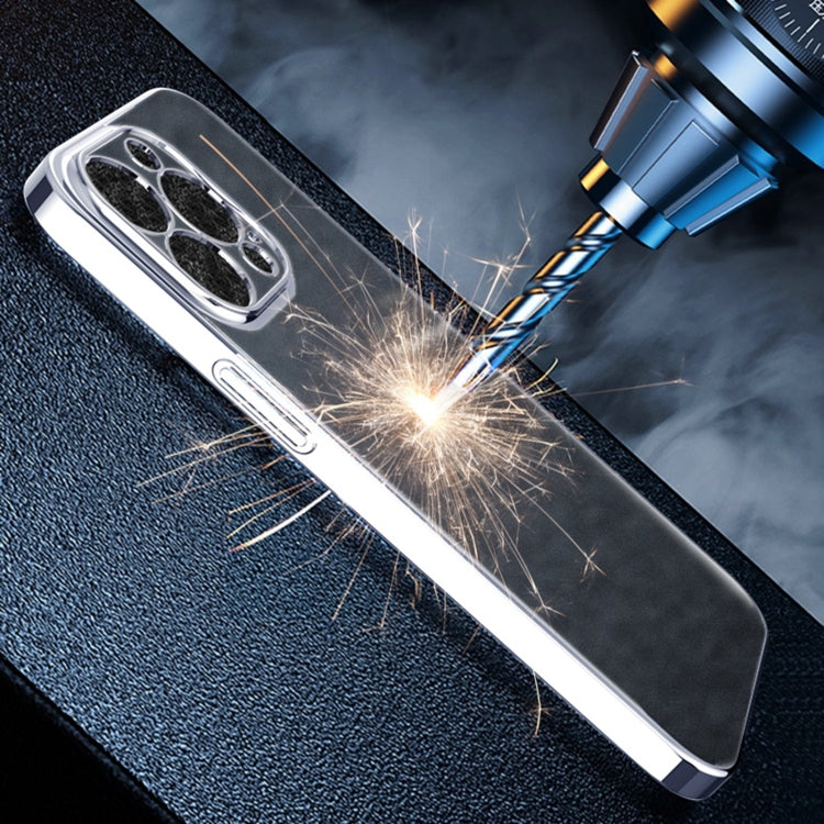 For iPhone 14 Plating Frosted Shockproof Phone Case
