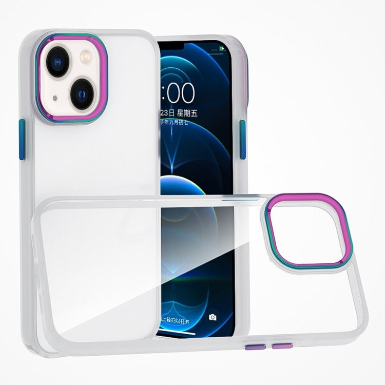 For iPhone 14 Plus Colorful Metal Lens Ring Phone Case