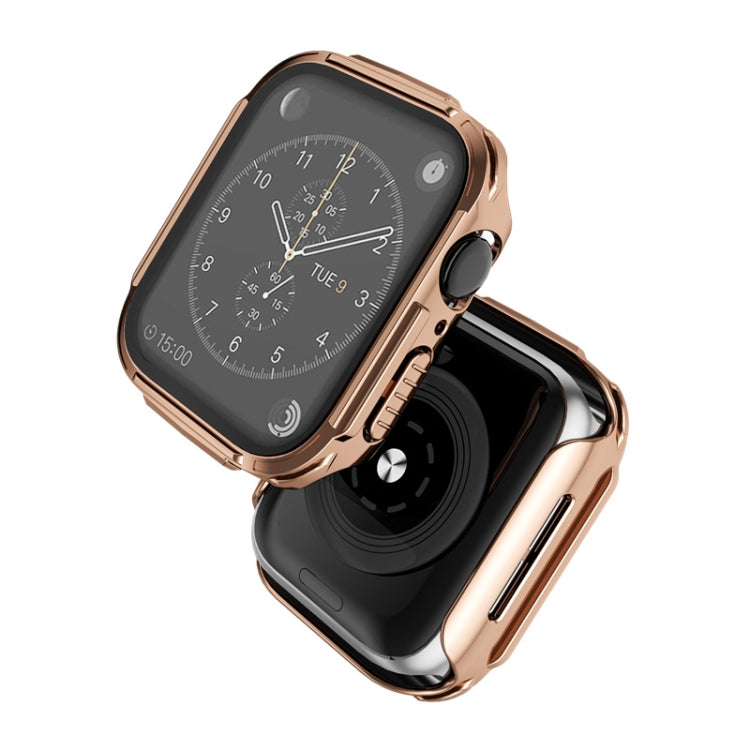 Plating PC Frame Watch Case with Tempered Film For Apple Watch Series 8 / 7 41mm