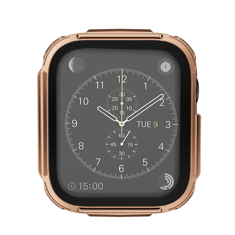 Plating PC Frame Watch Case with Tempered Film For Apple Watch Series 8 / 7 41mm