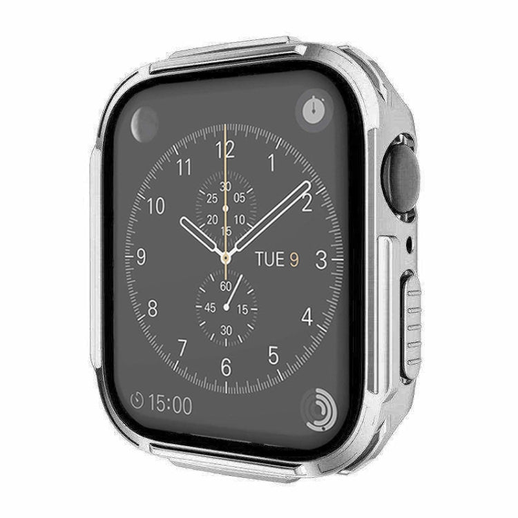 Plating PC Frame Watch Case with Tempered Film For Apple Watch Series 6 & SE & 5 & 4 40mm