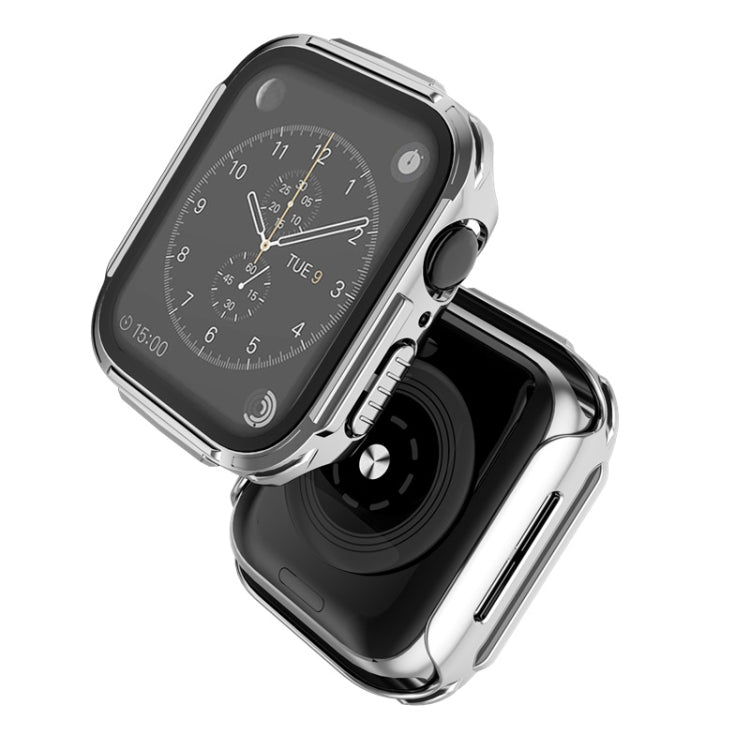 Plating PC Frame Watch Case with Tempered Film For Apple Watch Series 6 & SE & 5 & 4 40mm