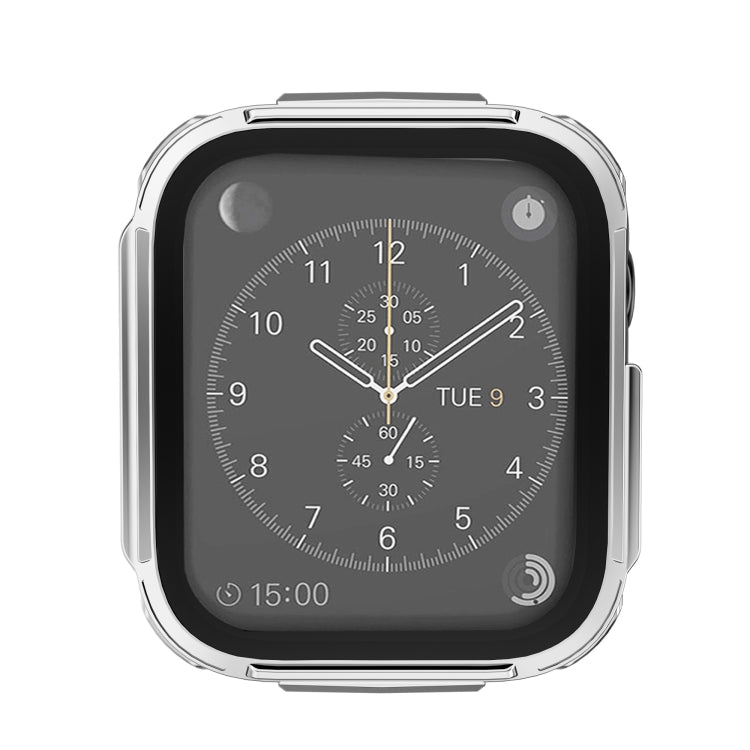 Plating PC Frame Watch Case with Tempered Film For Apple Watch Series 6 & SE & 5 & 4 40mm