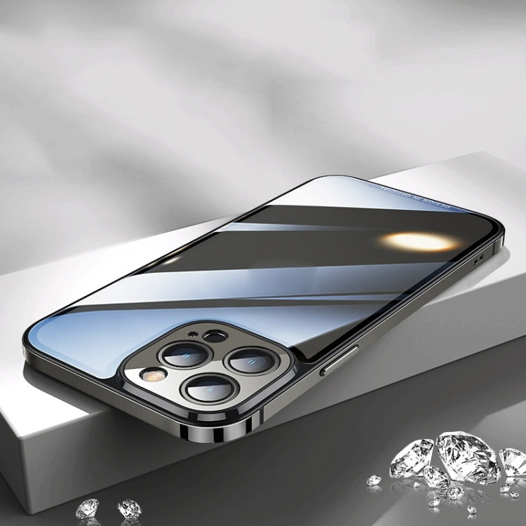 For iPhone 14 Pro Max HD Transparent Glass Phone Case