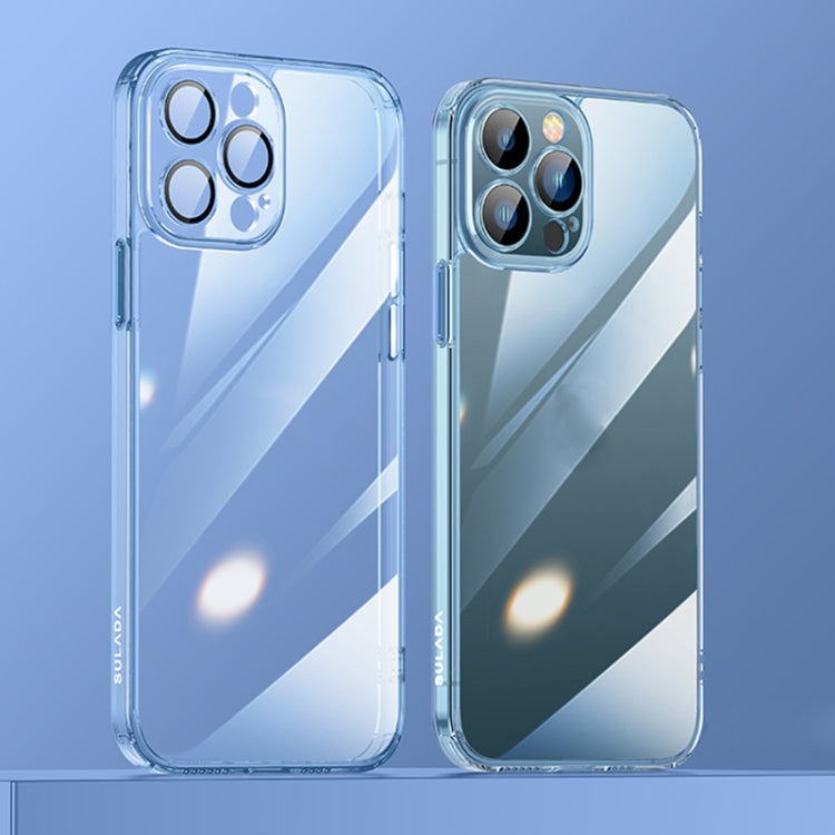 For iPhone 12 Pro Max SULADA Crytal Steel Series Diamond Glass + TPU Phone Case