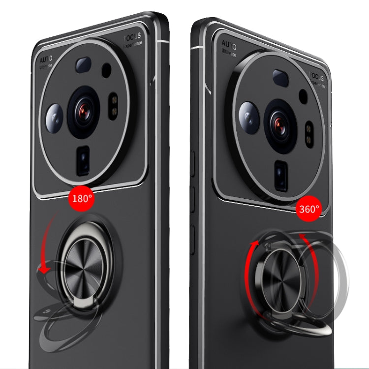 For Xiaomi 12S Ultra Metal Ring Holder TPU Phone Case