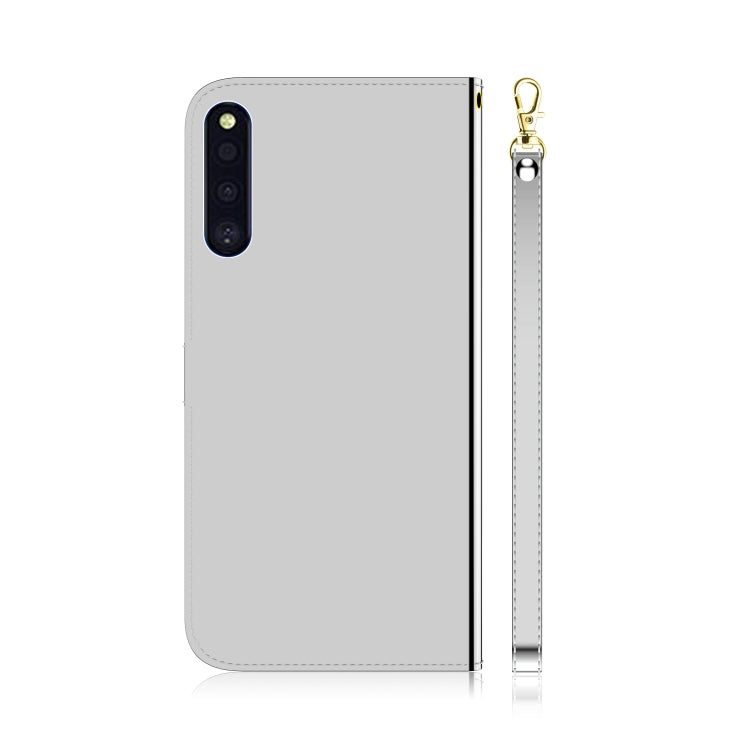 For Galaxy A41 Lmitated Mirror Surface Horizontal Flip Leather Case with Holder & Card Slots & Wallet & Lanyard