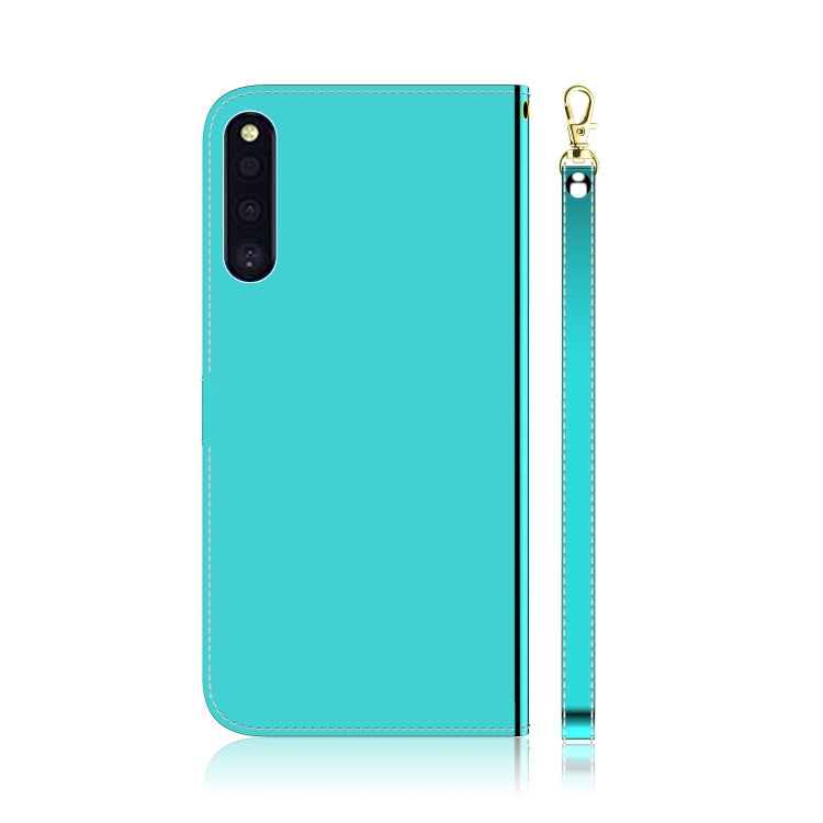 For Galaxy A41 Lmitated Mirror Surface Horizontal Flip Leather Case with Holder & Card Slots & Wallet & Lanyard