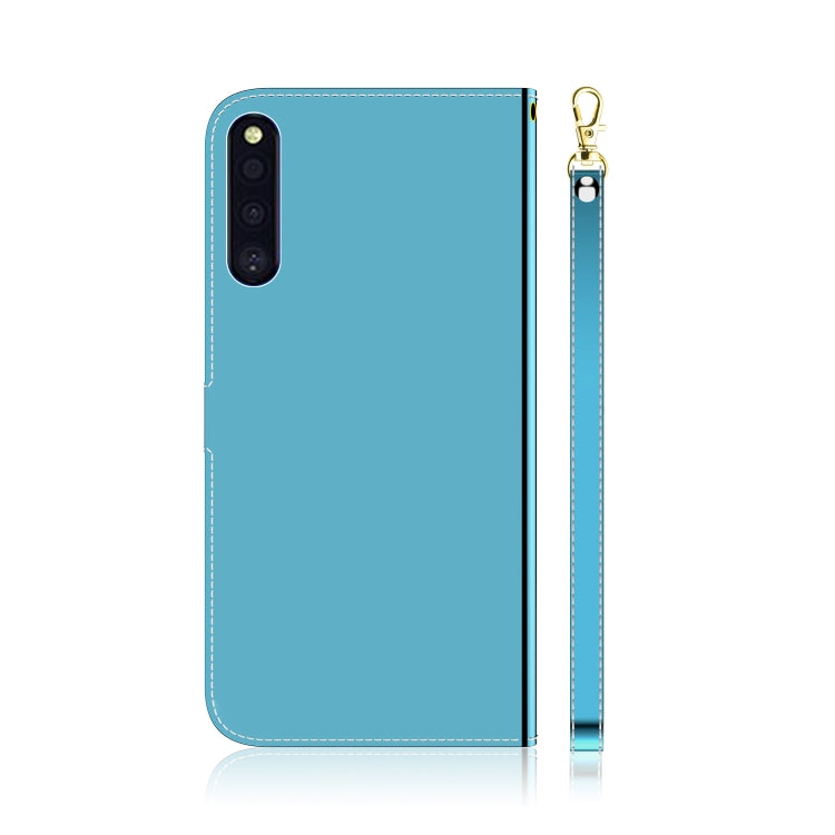 For Galaxy A41 Lmitated Mirror Surface Horizontal Flip Leather Case with Holder & Card Slots & Wallet & Lanyard