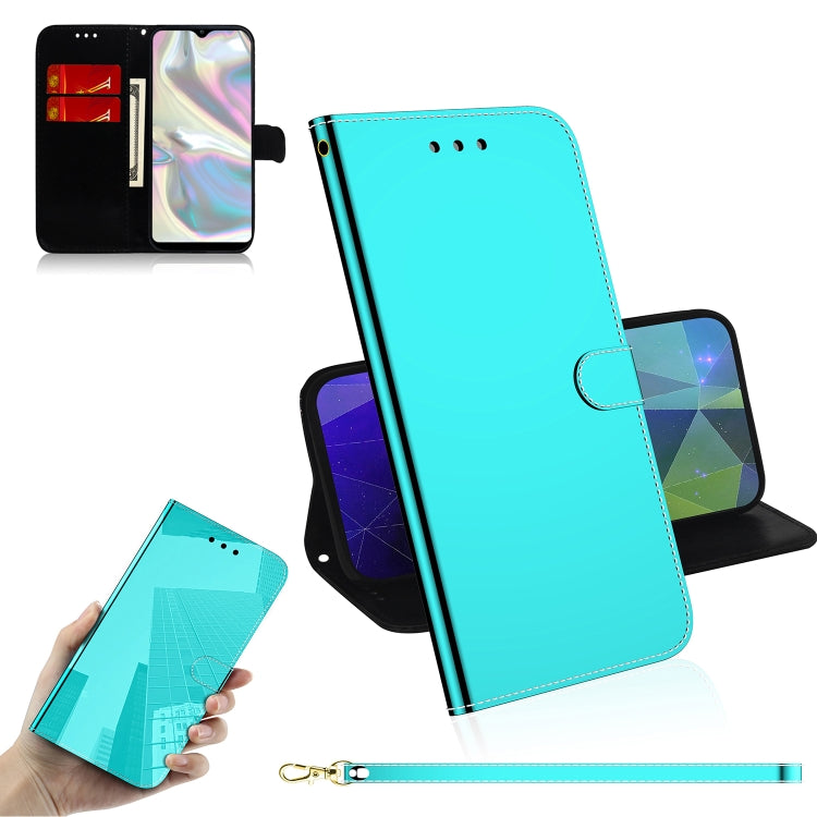 For Galaxy A70e Lmitated Mirror Surface Horizontal Flip Leather Case with Holder & Card Slots & Wallet & Lanyard