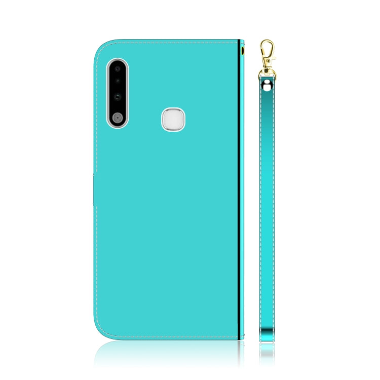 For Galaxy A70e Lmitated Mirror Surface Horizontal Flip Leather Case with Holder & Card Slots & Wallet & Lanyard
