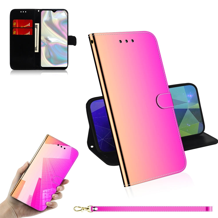 For Galaxy A70e Lmitated Mirror Surface Horizontal Flip Leather Case with Holder & Card Slots & Wallet & Lanyard