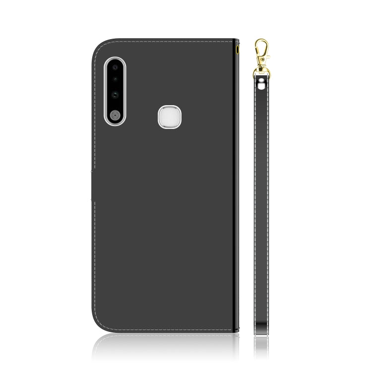 For Galaxy A70e Lmitated Mirror Surface Horizontal Flip Leather Case with Holder & Card Slots & Wallet & Lanyard